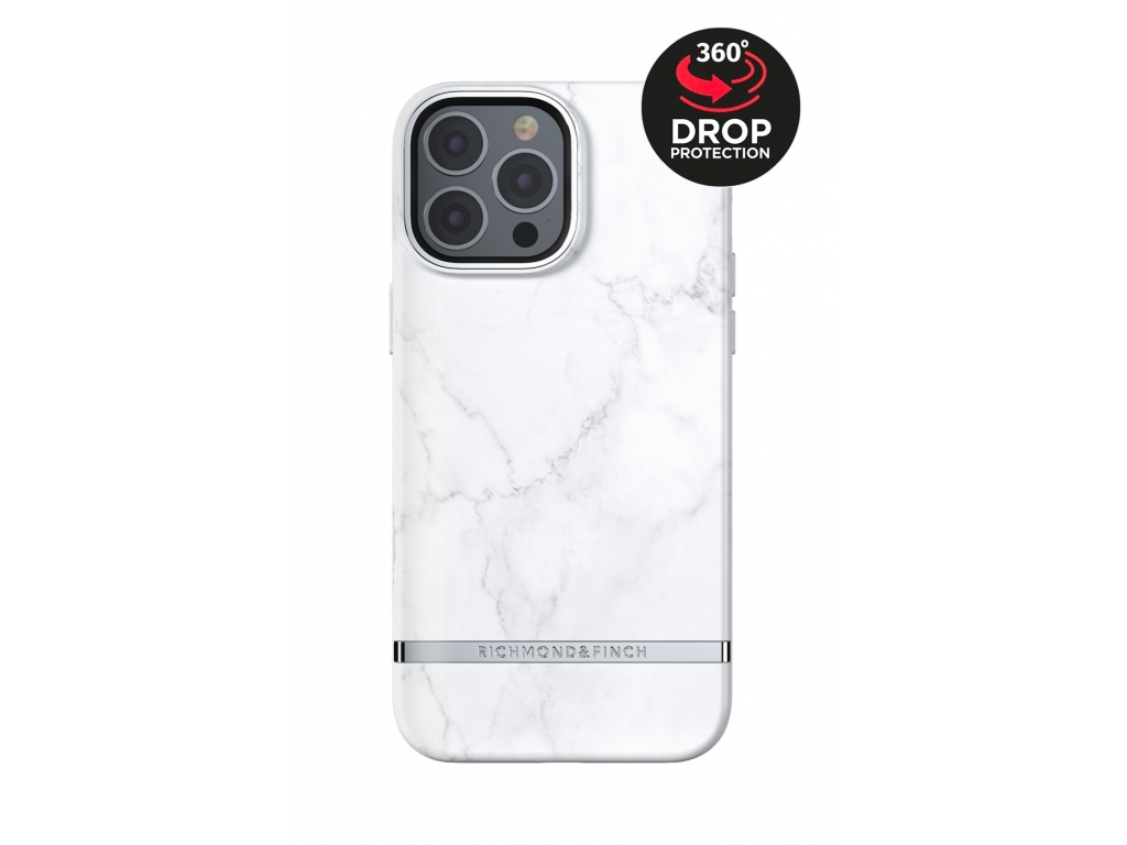 Richmond & Finch Freedom Series One-Piece Apple iPhone 13 Pro White Marble