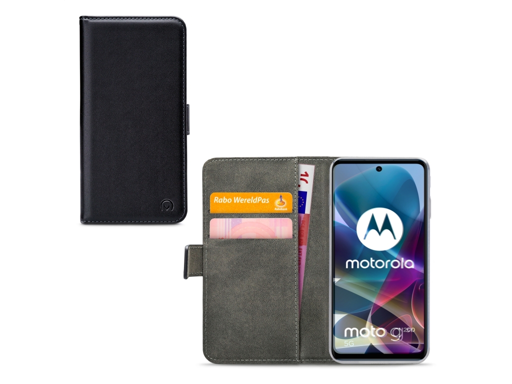 Mobilize Classic Gelly Wallet Book Case Motorola Moto G200 5G Black