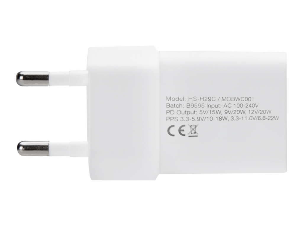 Mobilize Wall Charger USB-C 20W with PD/PPS White