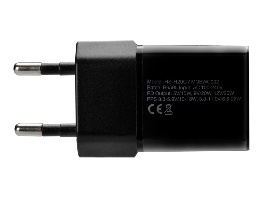 Mobilize Wall Charger USB-C 20W with PD/PPS Black