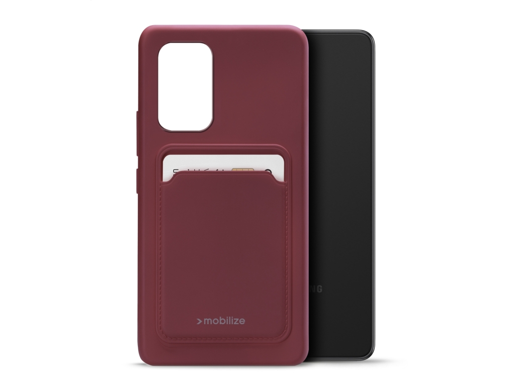 Mobilize Rubber Gelly Card Case Samsung Galaxy A53 5G Matt Bordeaux