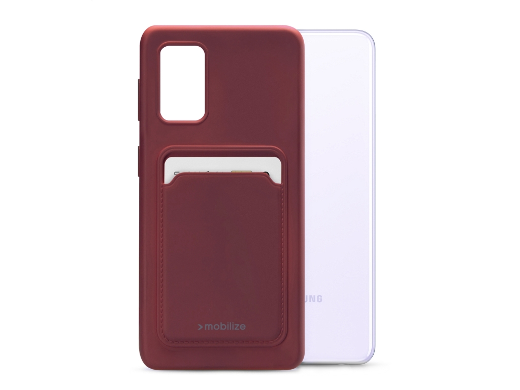 Mobilize Rubber Gelly Card Case Samsung Galaxy A32 5G Matt Bordeaux