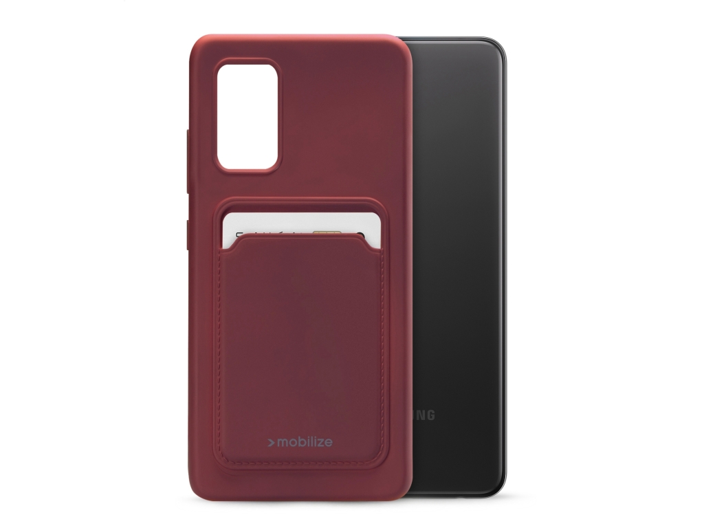 Mobilize Rubber Gelly Card Case Samsung Galaxy A32 4G Matt Bordeaux