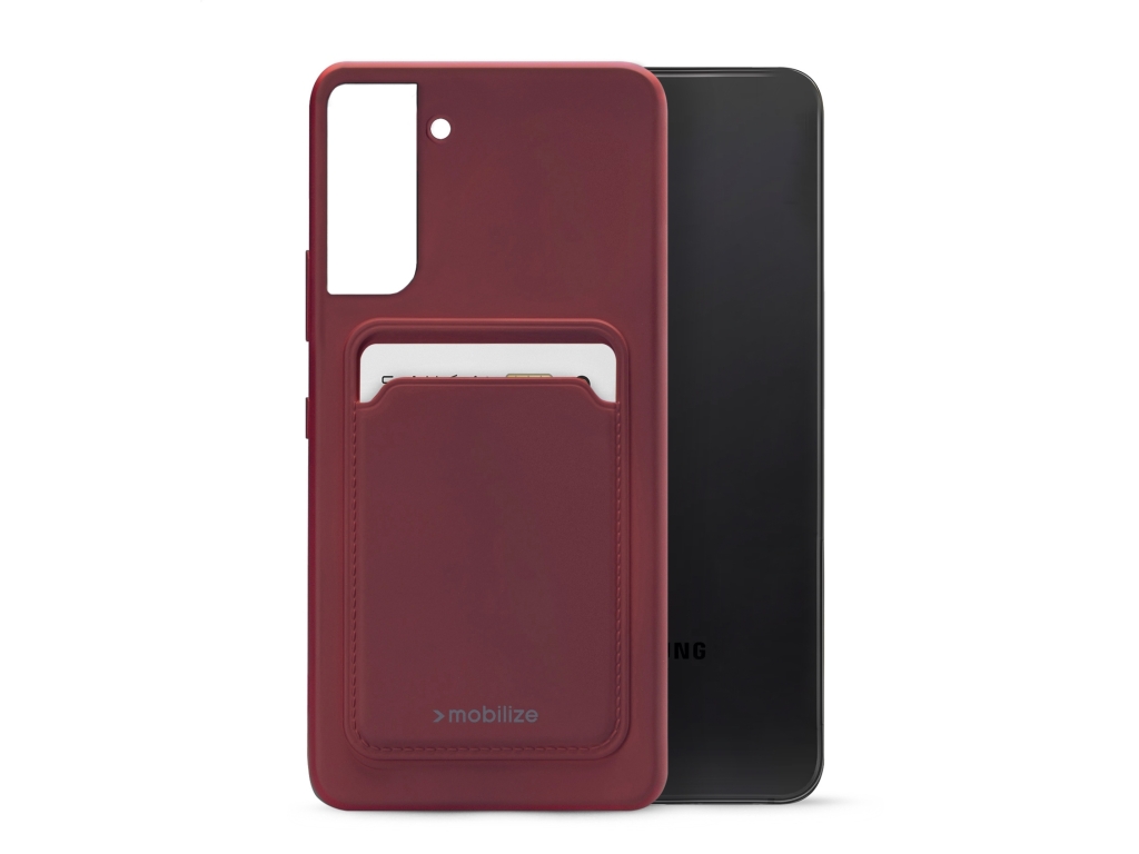 Mobilize Rubber Gelly Card Case Samsung Galaxy S22 5G Matt Bordeaux