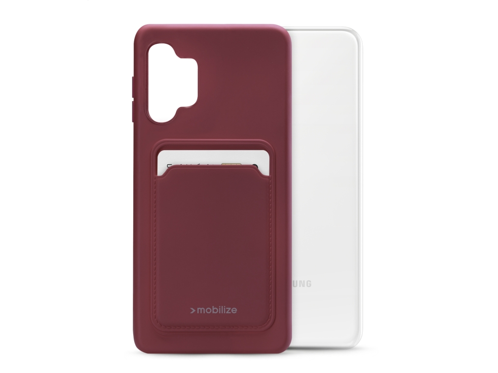 Mobilize Rubber Gelly Card Case Samsung Galaxy A13 4G Matt Bordeaux