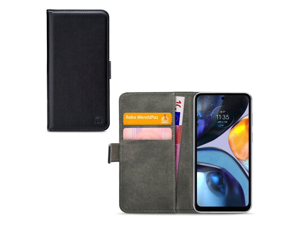 Mobilize Classic Gelly Wallet Book Case Motorola Moto G22 Black