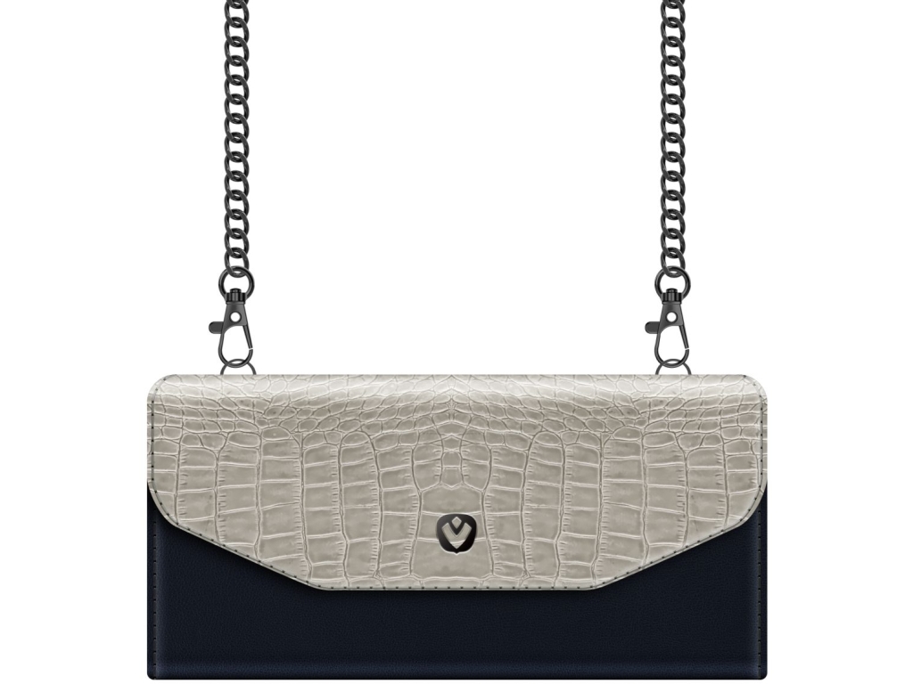 Valenta Clutch Croco Case Snap Universal Large Black