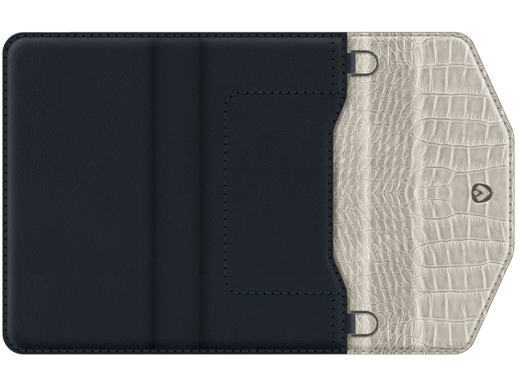 Valenta Clutch Croco Case Snap Universal Large Black
