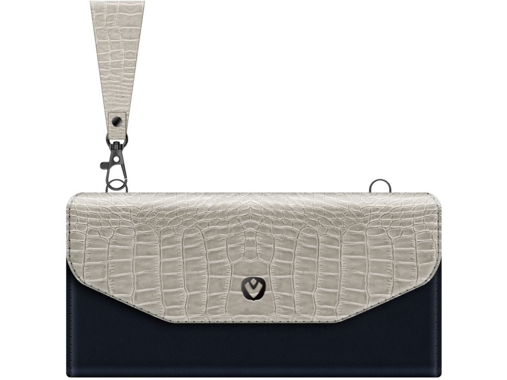 Valenta Clutch Croco Case Snap Universal Large Black