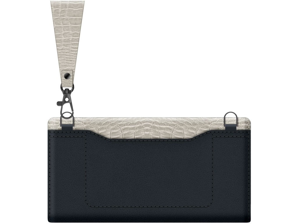 Valenta Clutch Croco Case Snap Universal Large Black