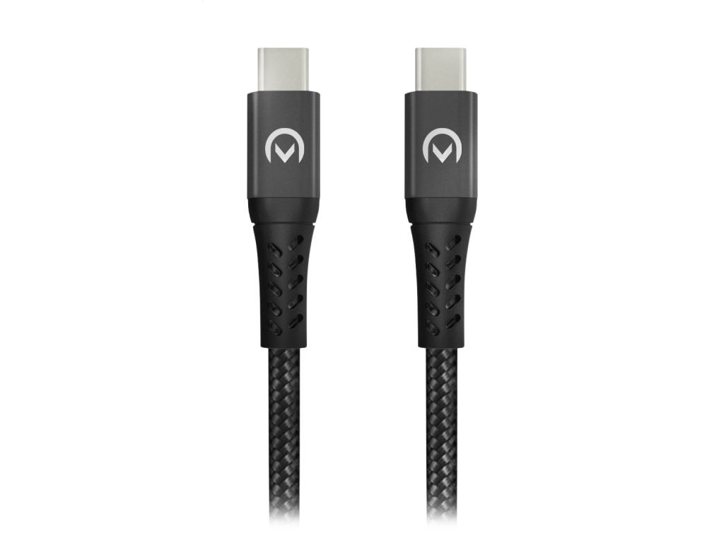 Mobilize Strong Nylon Cable USB-C to USB-C 2m. 100W Black