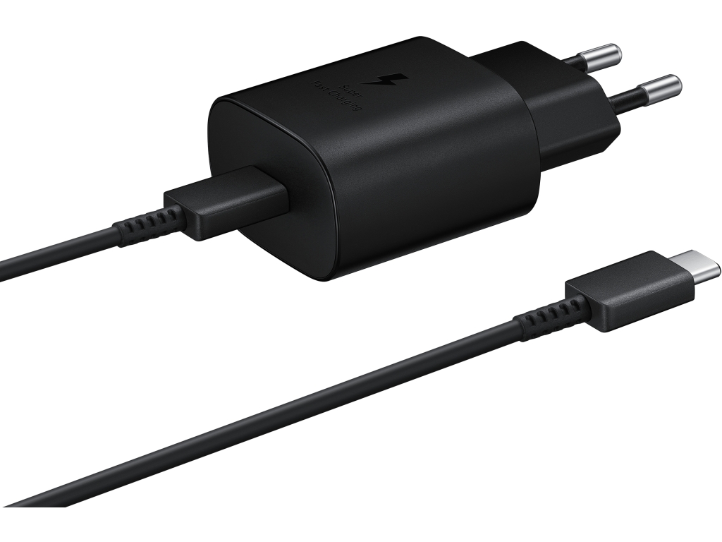 EP-TA800XBEGWW Samsung Super Fast PD Wall Charger USB-C incl. USB-C Cable 25W Black Bulk