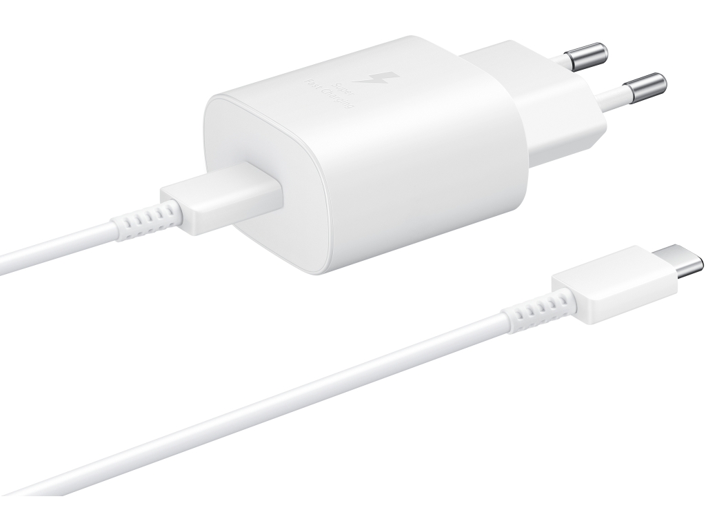 EP-TA800XWEGWW Samsung Super Fast PD Wall Charger USB-C incl. USB-C Cable 25W White Bulk