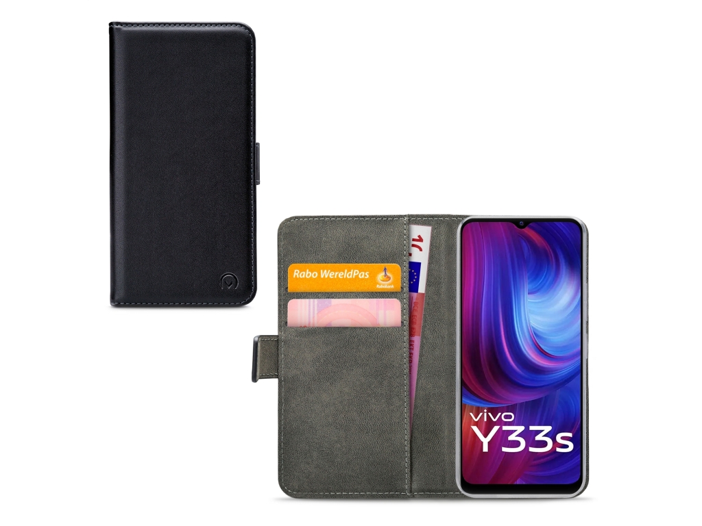 Mobilize Classic Gelly Wallet Book Case vivo Y33s Black