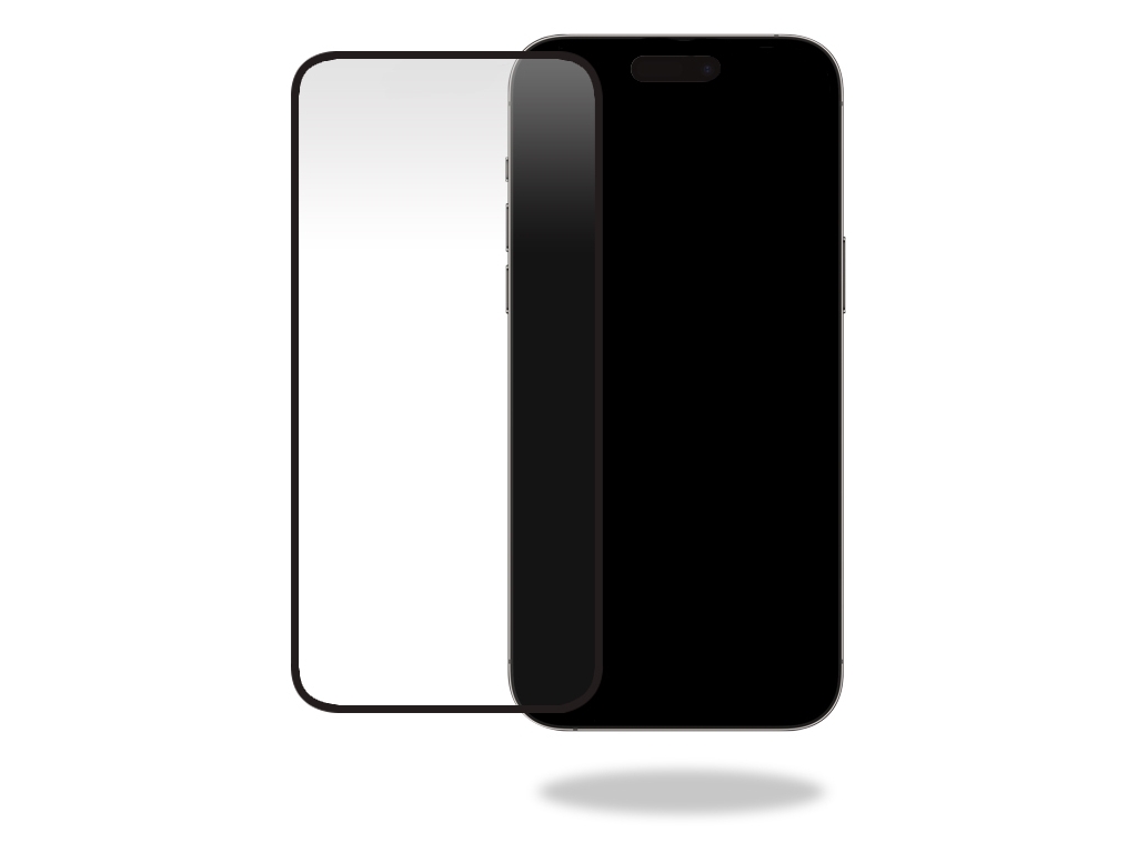 Mobilize Glass Screen Protector - Black Frame - Apple iPhone 14 Pro Max