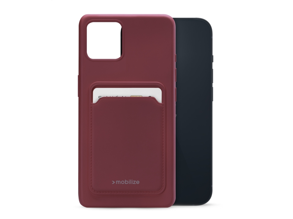 Mobilize Rubber Gelly Card Case Apple iPhone 14 Matt Bordeaux