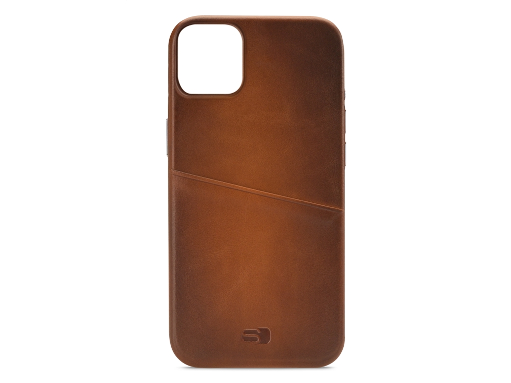 Senza Desire Leather Cover with Card Slot Apple iPhone 14 Plus Burned Cognac