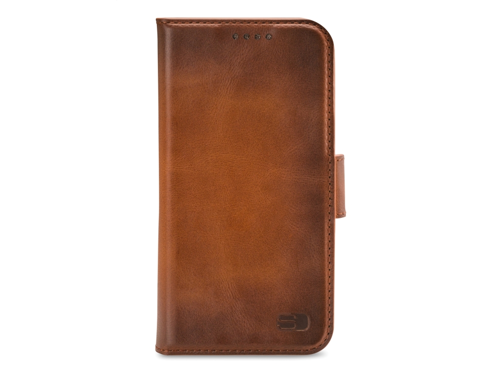 Senza Desire Leather Wallet Apple iPhone 14 Plus Burned Cognac