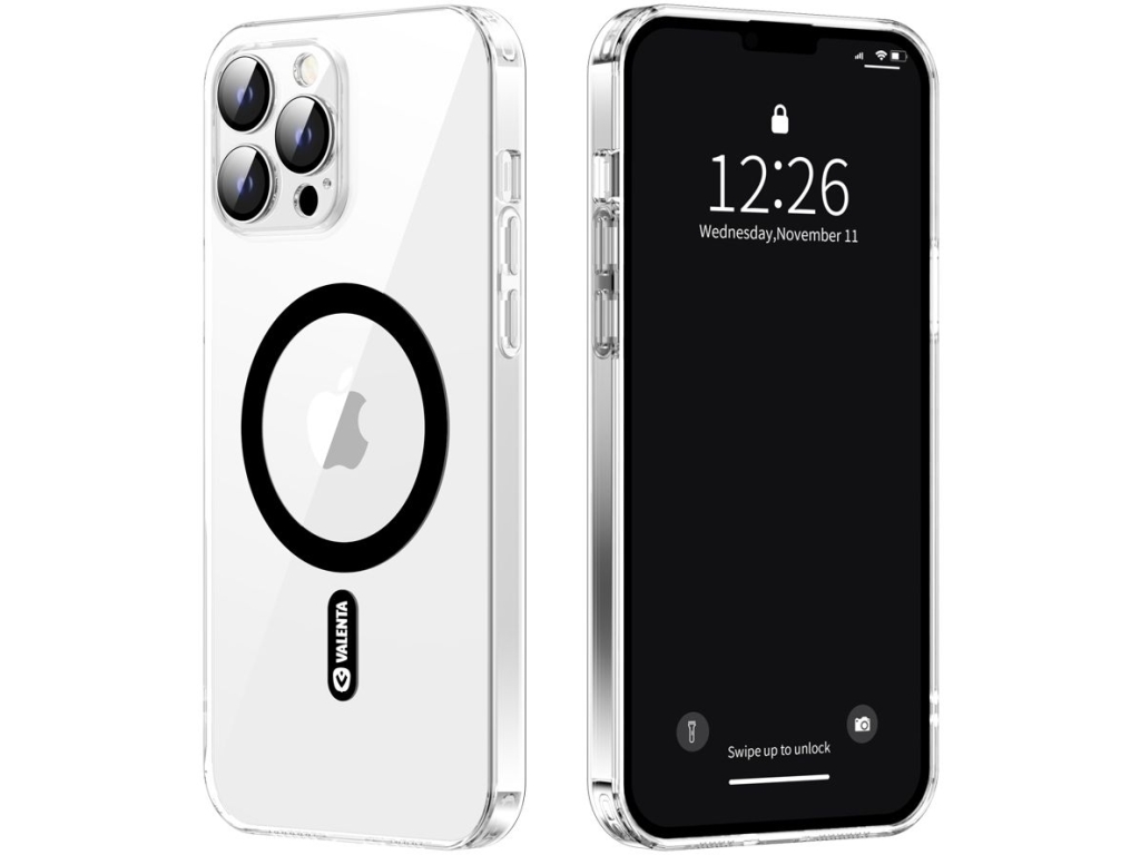 Valenta Tempered Glass Back Cover MagSafe Case Apple iPhone 14 Pro Max Clear