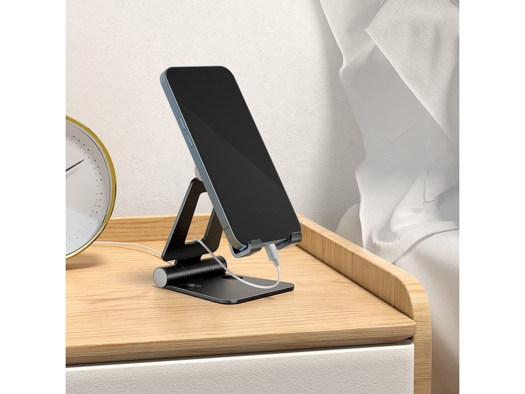 Mobilize Foldable Aluminium Phone Holder Black