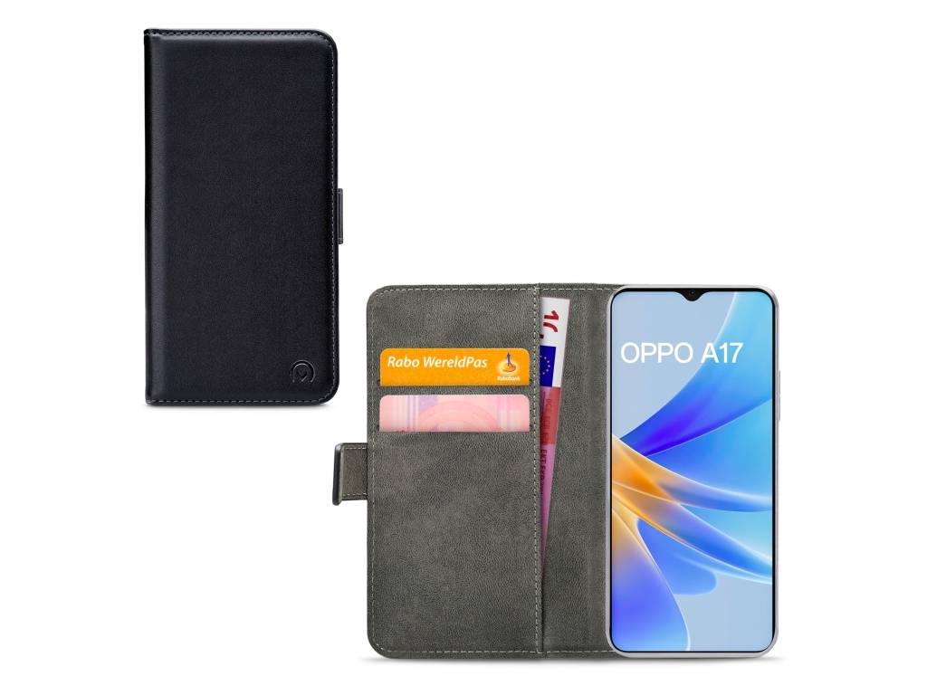 Mobilize Classic Gelly Wallet Book Case OPPO A17 Black