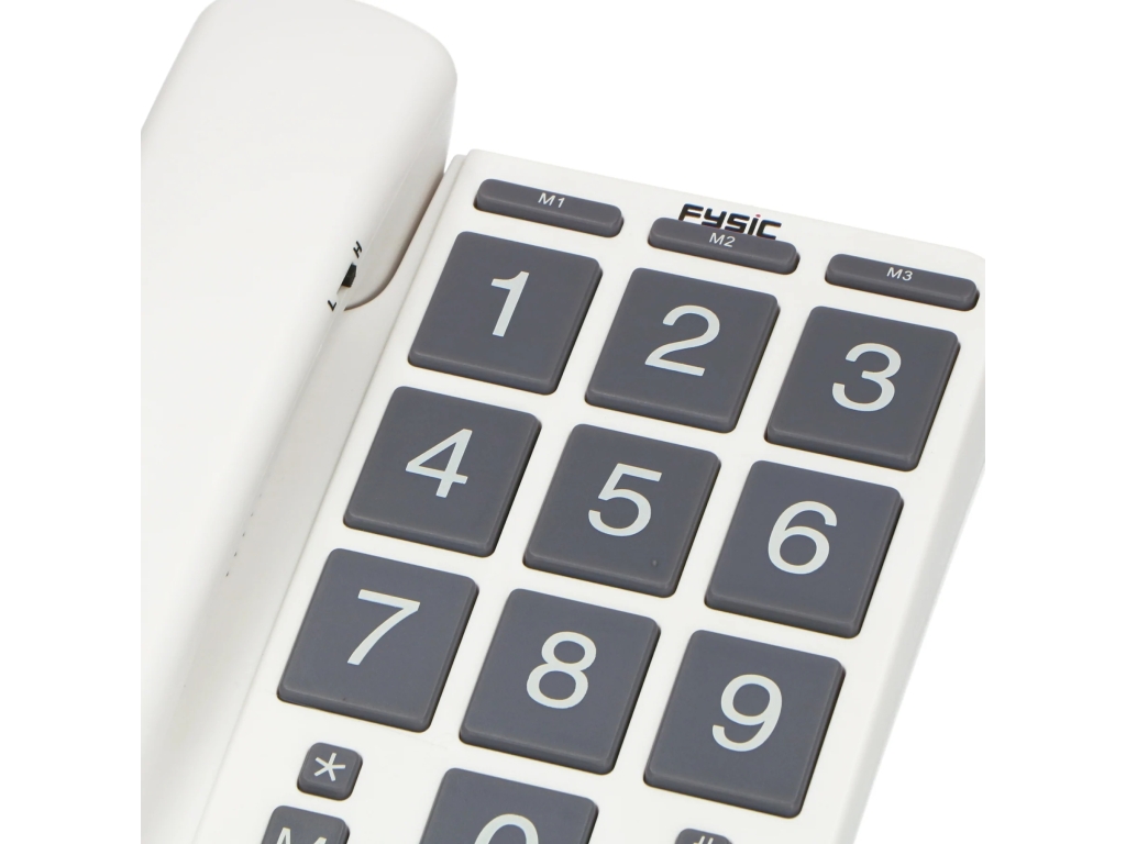 FX575 Fysic Big Button Bureautelefoon Wit