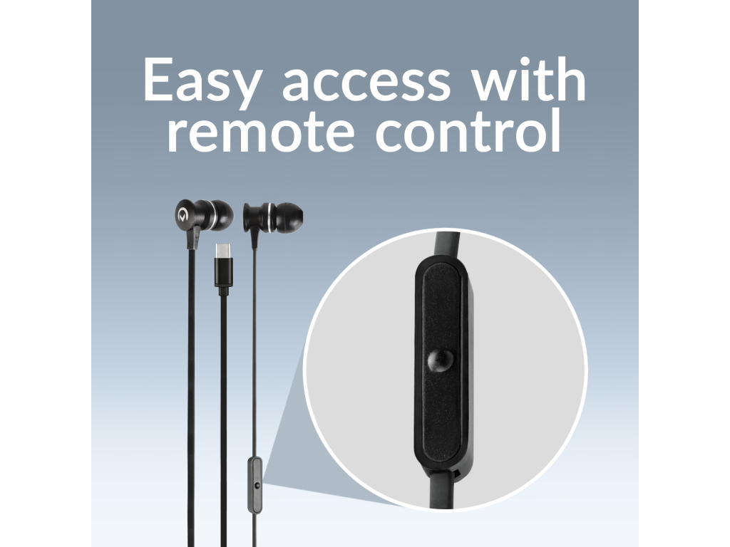 Mobilize In-ear Stereo Headset with Remote USB-C Black