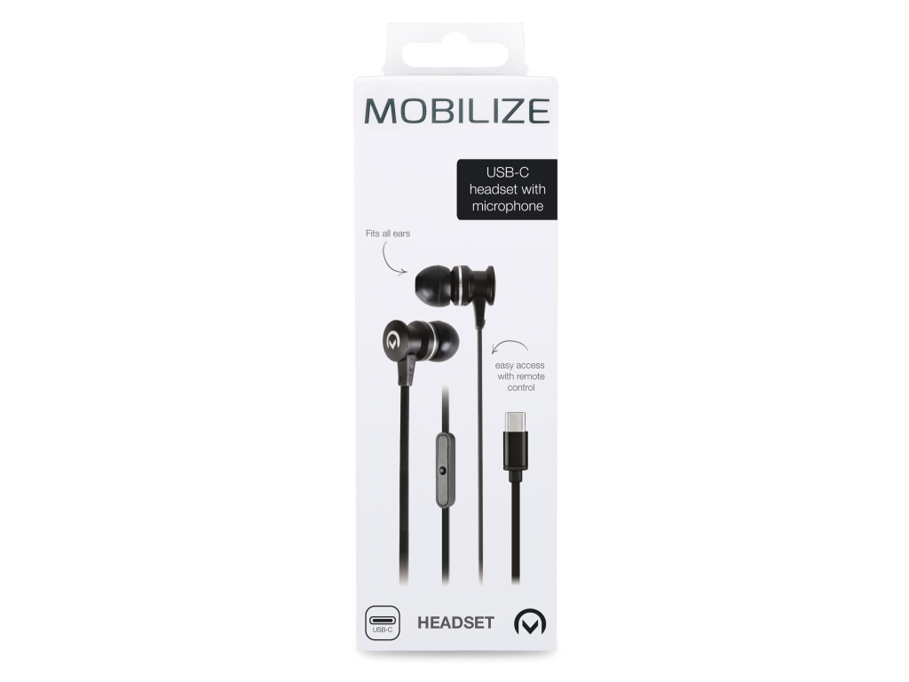 Mobilize In-ear Stereo Headset with Remote USB-C Black