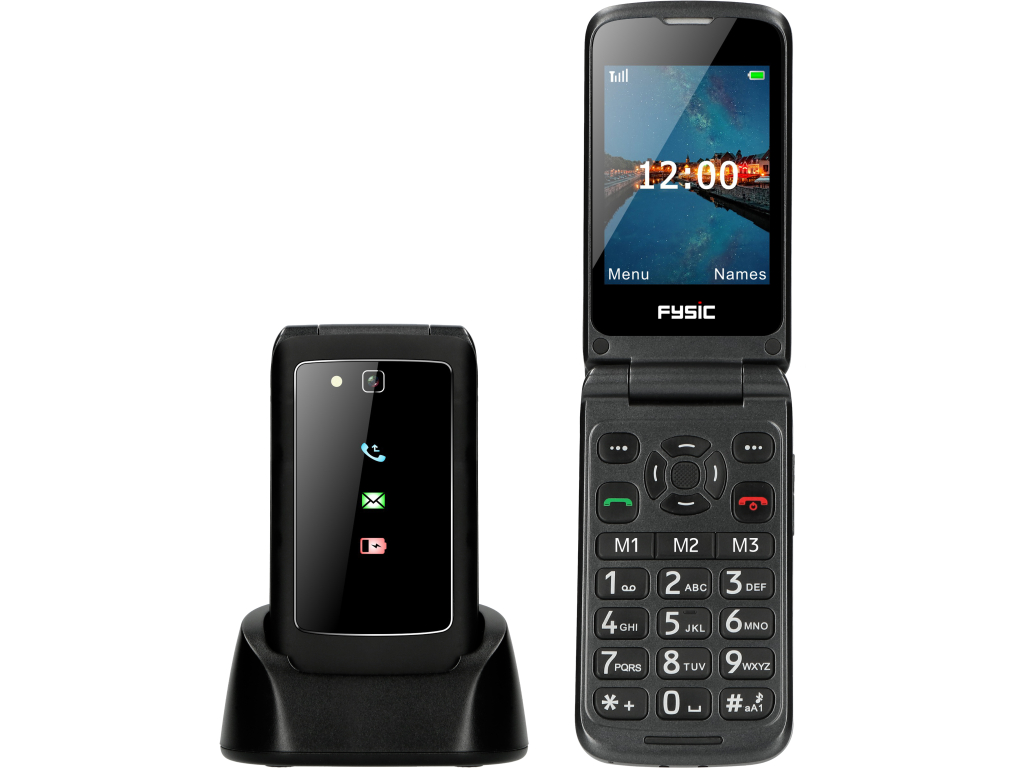 F15 Fysic Big Button Klap GSM 4G Black