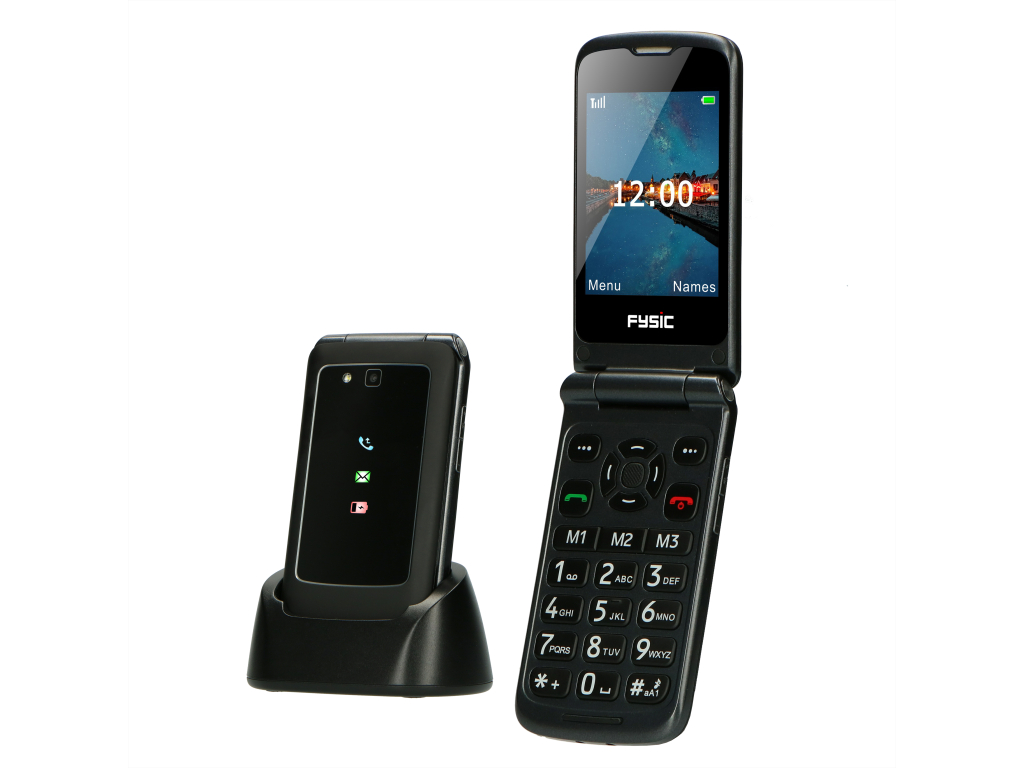 F15 Fysic Big Button Klap GSM 4G Black