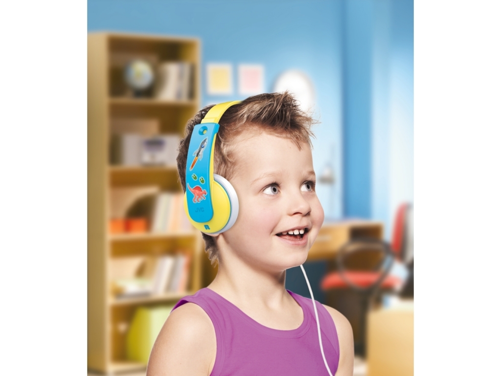 HA-KD7-YNE JVC Kids TinyPhones Headphone Yellow/Blue