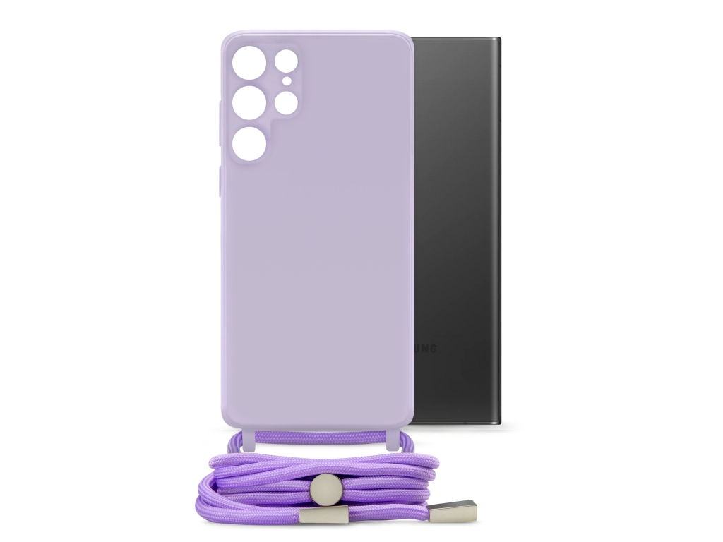 Mobilize Lanyard Gelly Case for Samsung Galaxy S22 Ultra 5G Pastel Purple