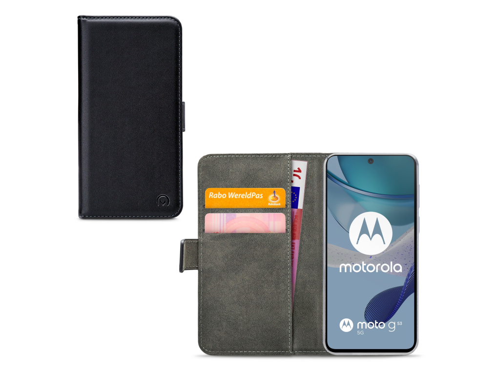 Mobilize Classic Gelly Wallet Book Case Motorola Moto G53 5G Black