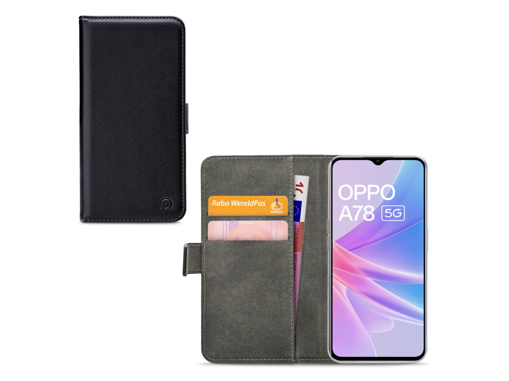 Mobilize Classic Gelly Wallet Book Case OPPO A78 5G Black