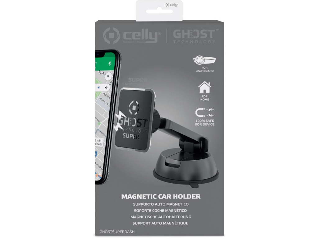 Celly GhostSuperDash Universal Magnetic Car Holder Black