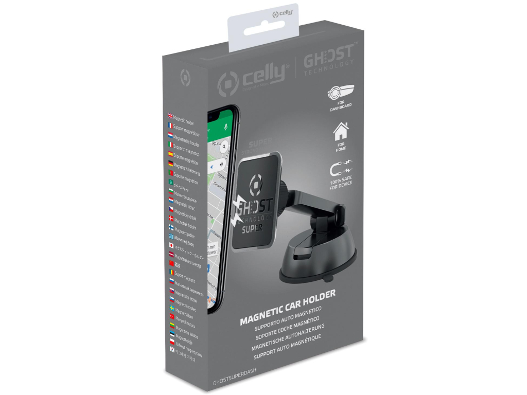 Celly GhostSuperDash Universal Magnetic Car Holder Black