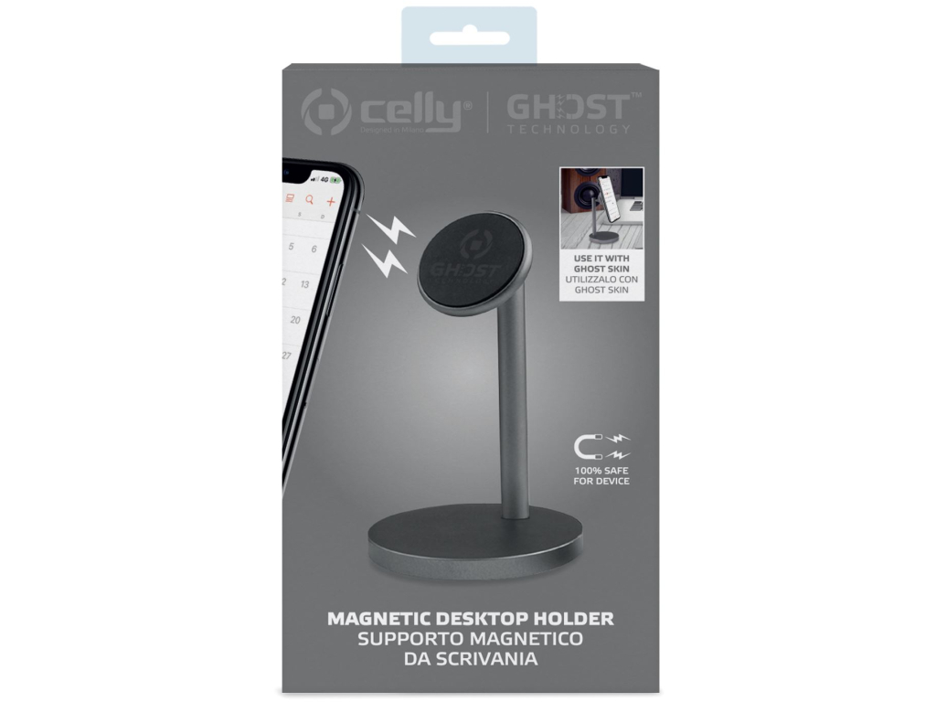 Celly GhostDesk Universal Magnetic Desk Holder Dark Grey