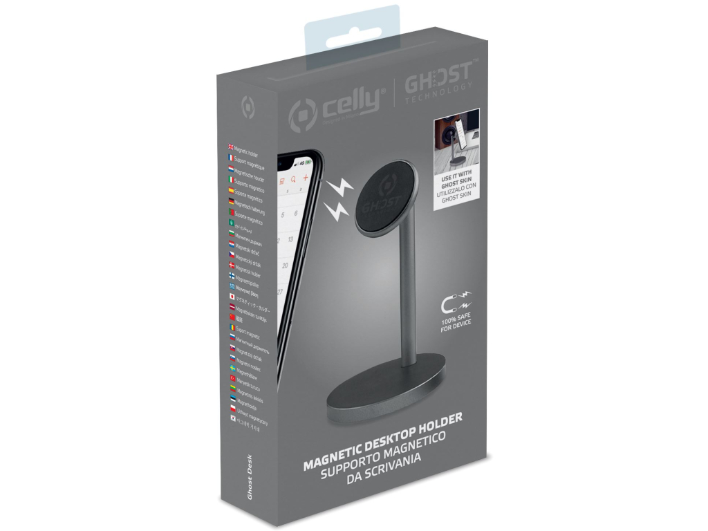 Celly GhostDesk Universal Magnetic Desk Holder Dark Grey