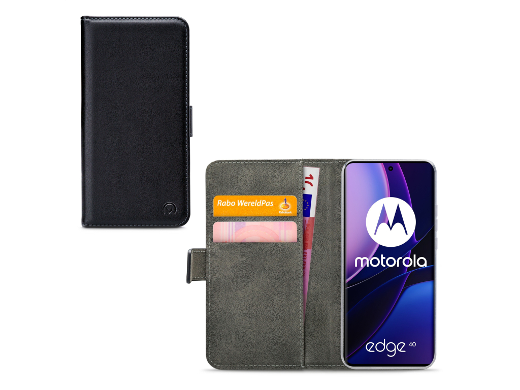 Mobilize Classic Gelly Wallet Book Case Motorola Edge 40 Black