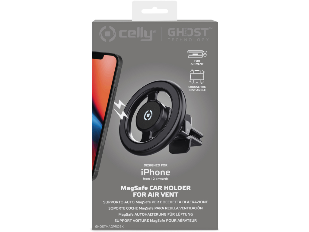 Celly GhostMagPro MagSafe Car Holder Black