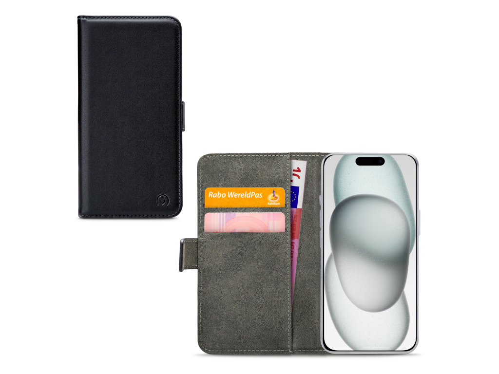 Mobilize Classic Gelly Wallet Book Case Apple iPhone 15 Black