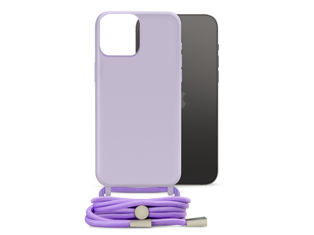 Mobilize Lanyard Gelly Case for Apple iPhone 15 Pro Max Pastel Purple