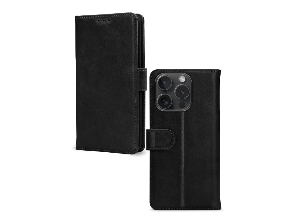Mobilize Leather Wallet Apple iPhone 15 Pro Black