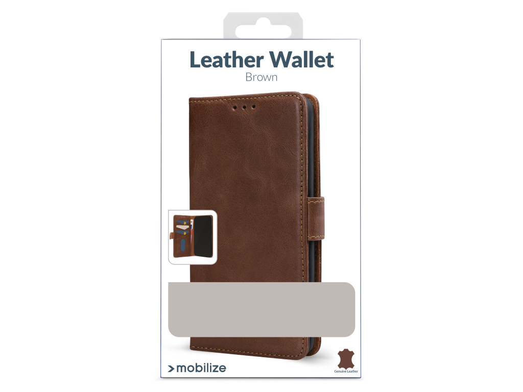 Mobilize Leather Wallet Apple iPhone 15 Brown