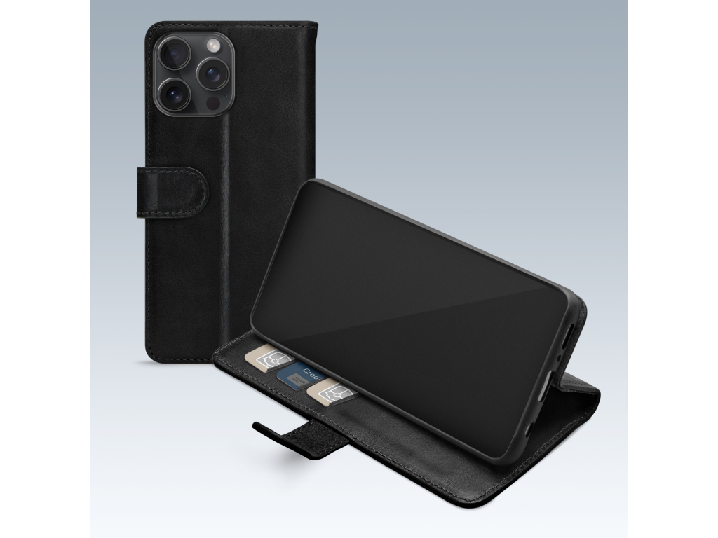 Mobilize Premium Gelly Wallet Book Case Apple iPhone 15 Pro Max Black