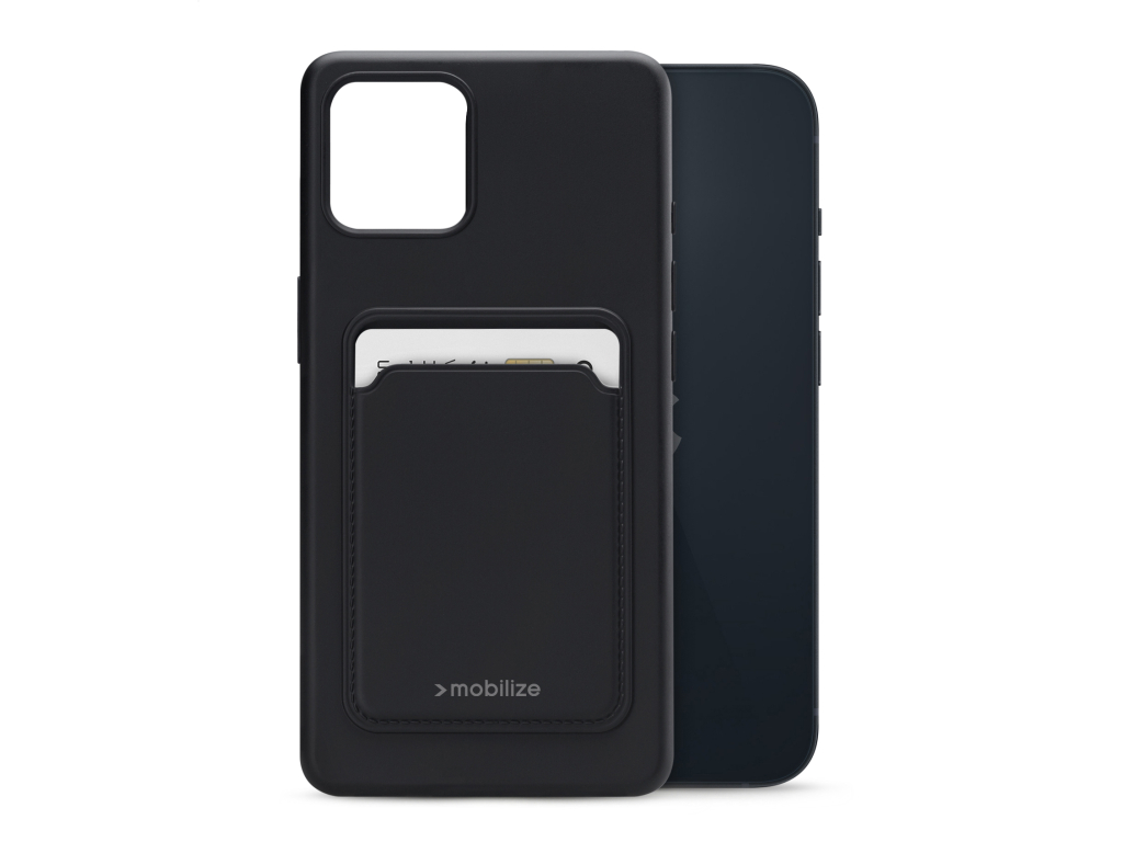 Mobilize Rubber Gelly Card Case Apple iPhone 15 Matt Black