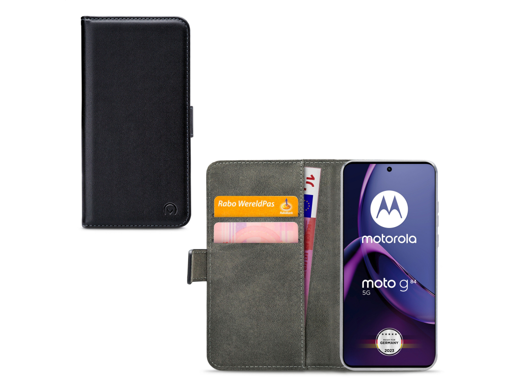 Mobilize Classic Gelly Wallet Book Case Motorola Moto G84 Black