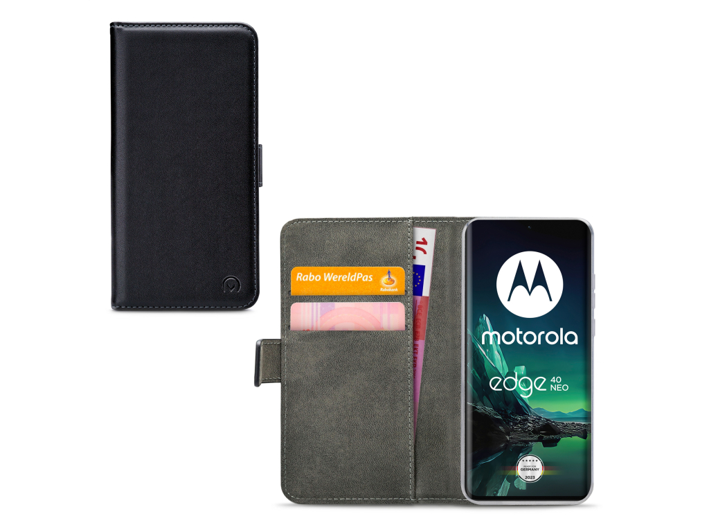 Mobilize Classic Gelly Wallet Book Case Motorola Edge 40 Neo Black