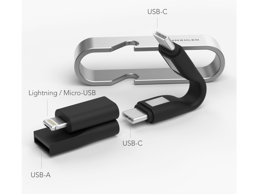 Vonmählen High Six 6in1 Fast Charging Cable Black/Silver