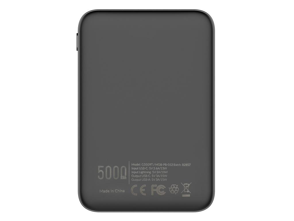 Mobilize Power Bank 5000mAh 10W Black